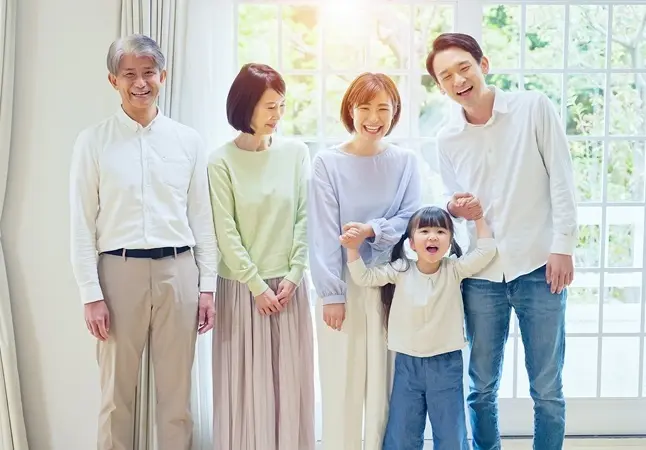 家族みんなで撮影